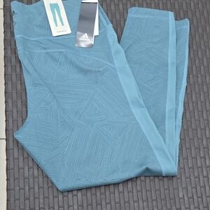 Adidas Teal Patterned Leggings NWT XL